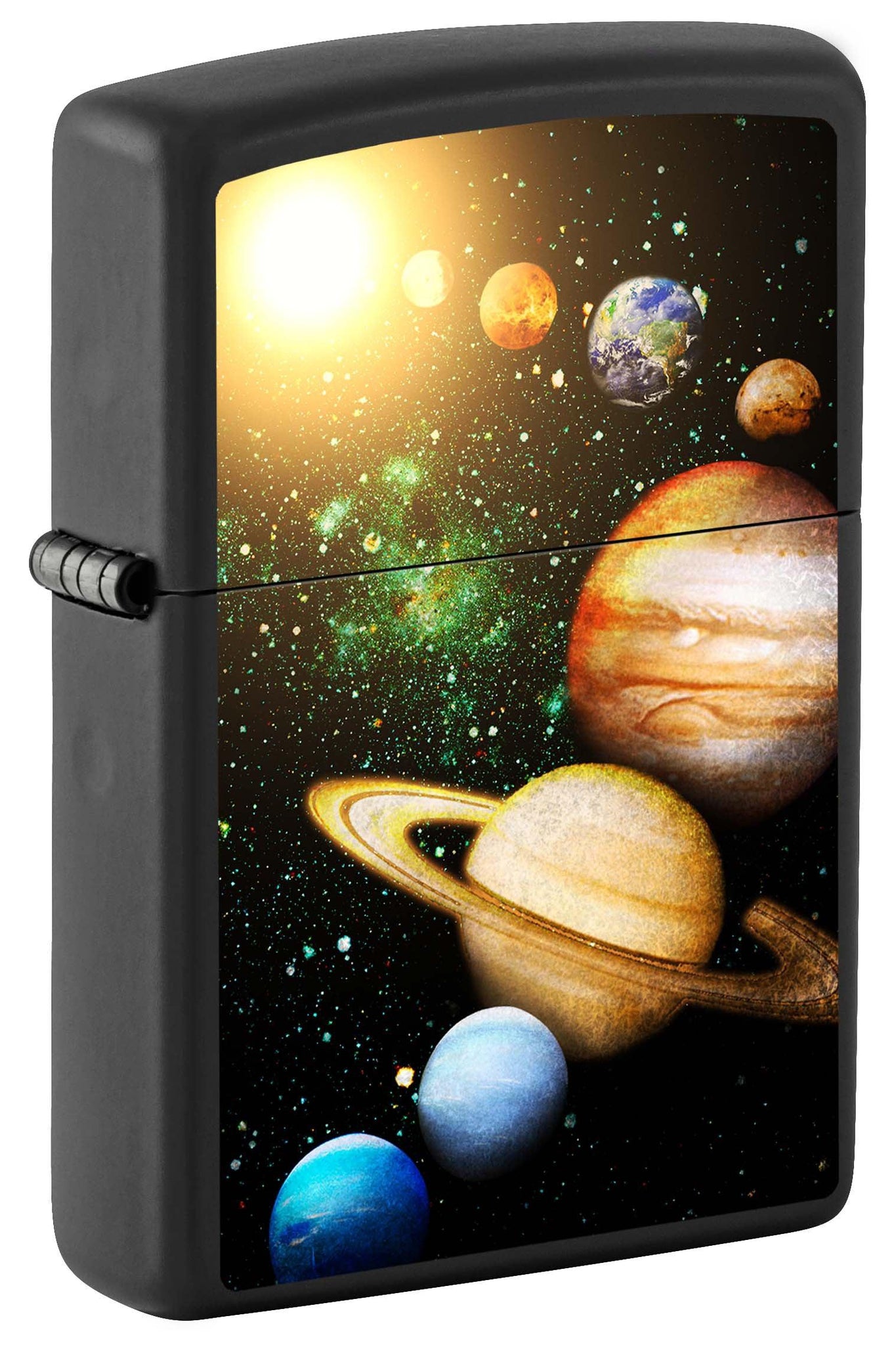 Zippo Lighter: Solar System Design - Black Matte 81024