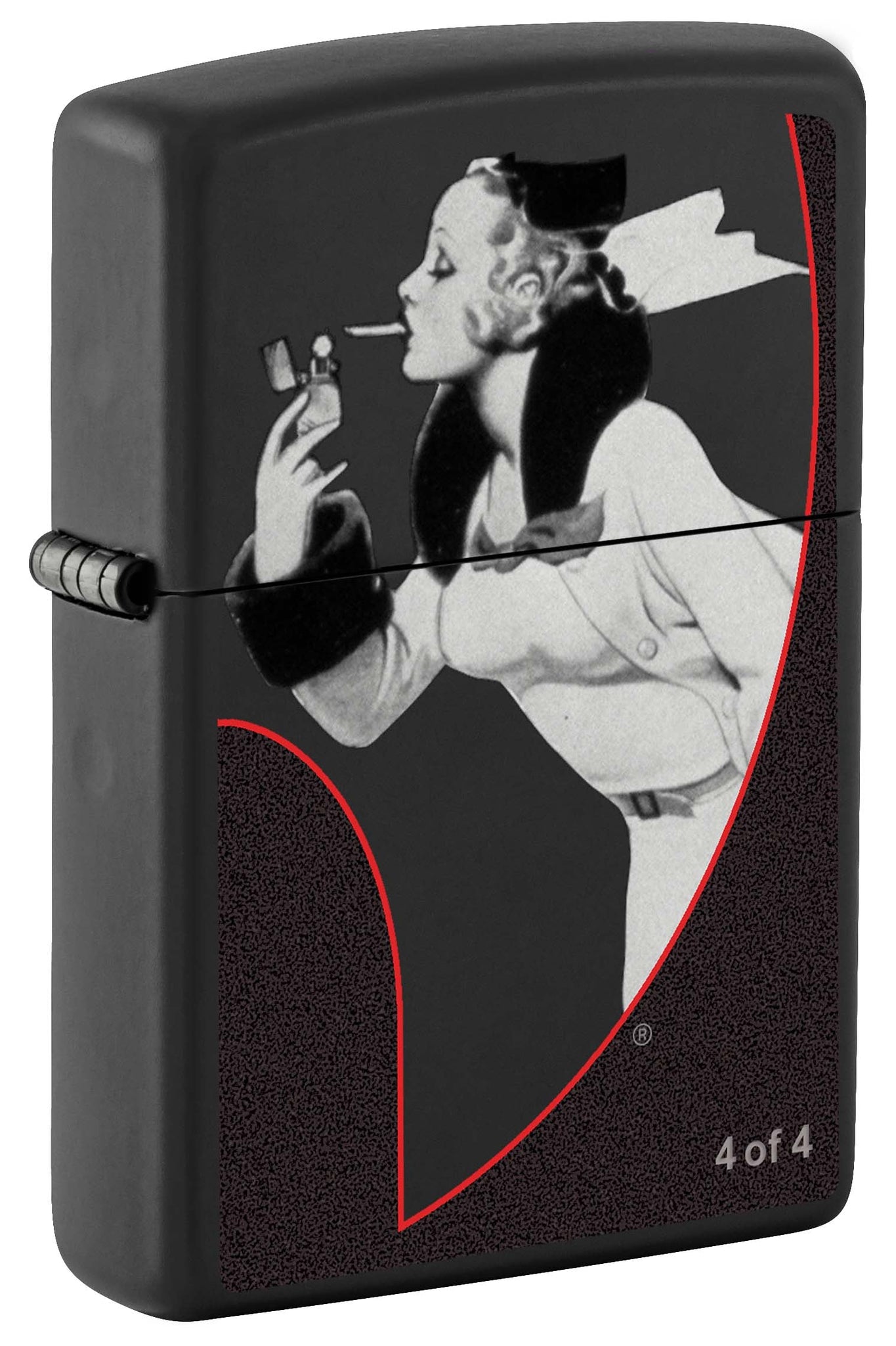 Zippo Lighter: Windy the Zippo Girl Collection, Number 4 - Black Matte 81026