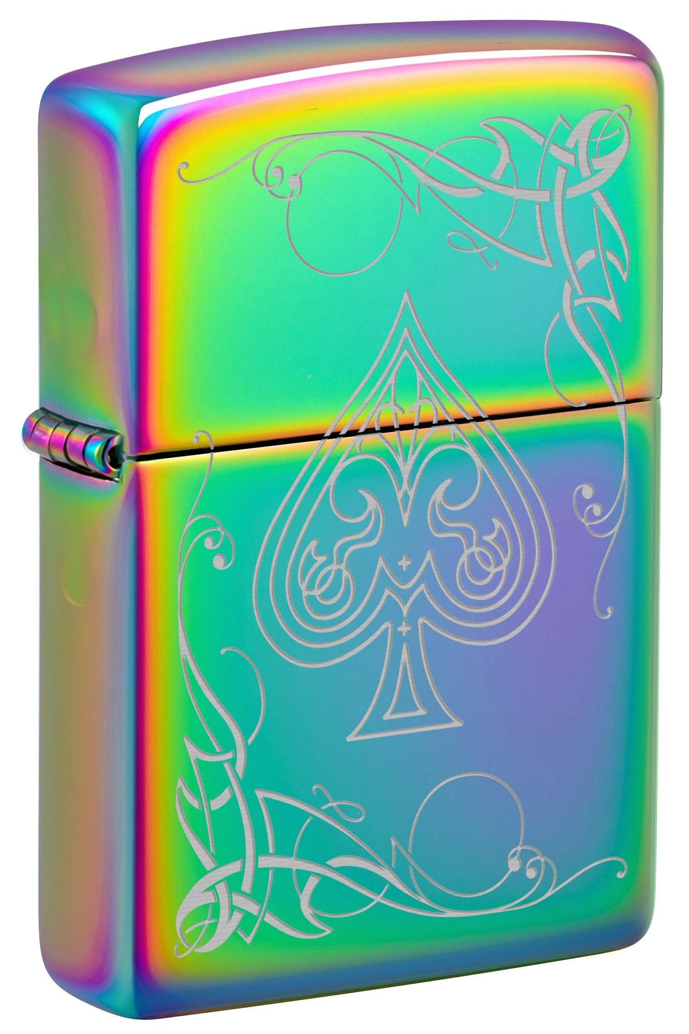 Zippo Lighter: Engraved Ace of Spades - Spectrum 81050