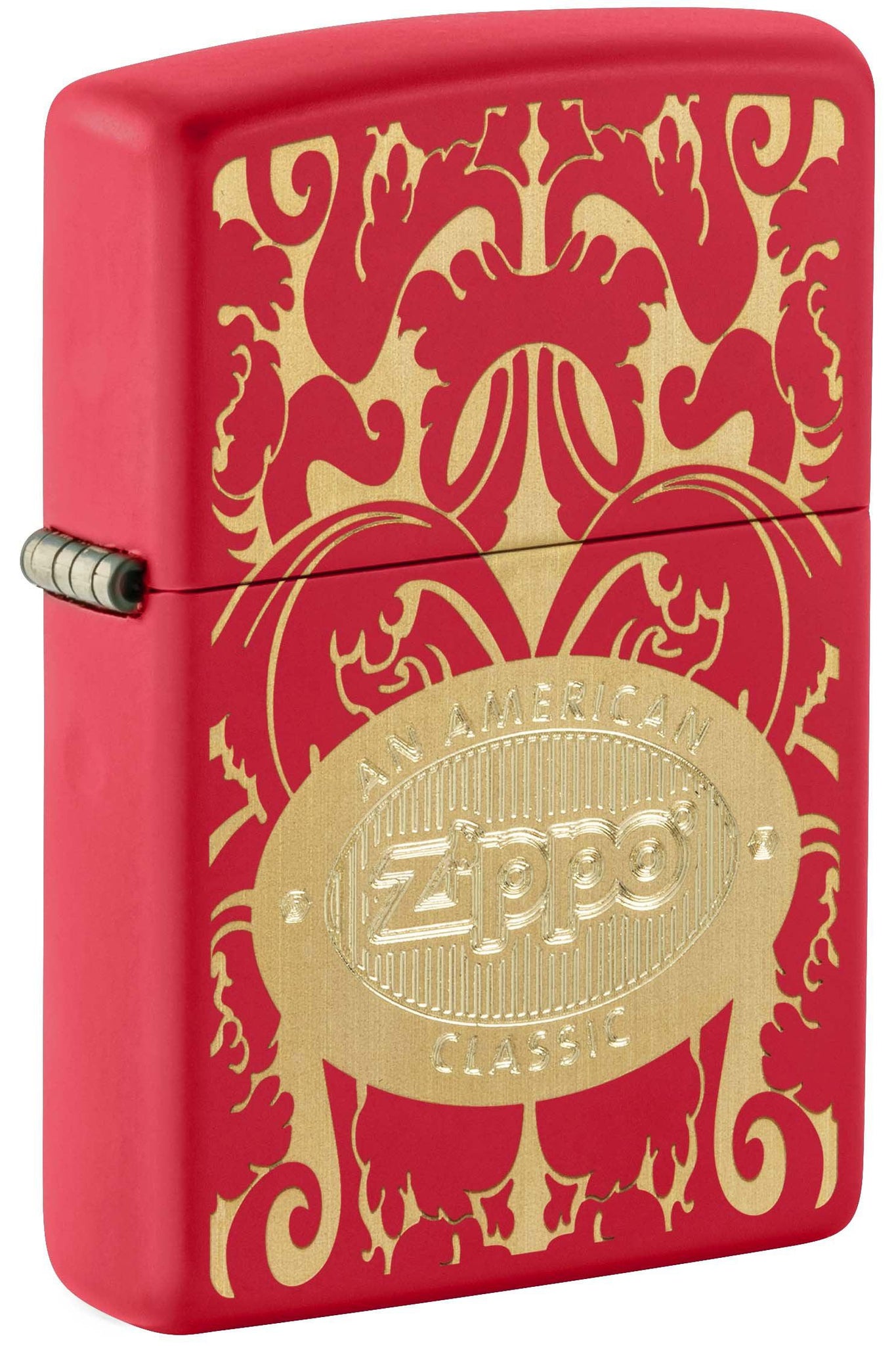 Zippo Lighter: Zippo, All American Classic, Engraved - Red Matte 81053