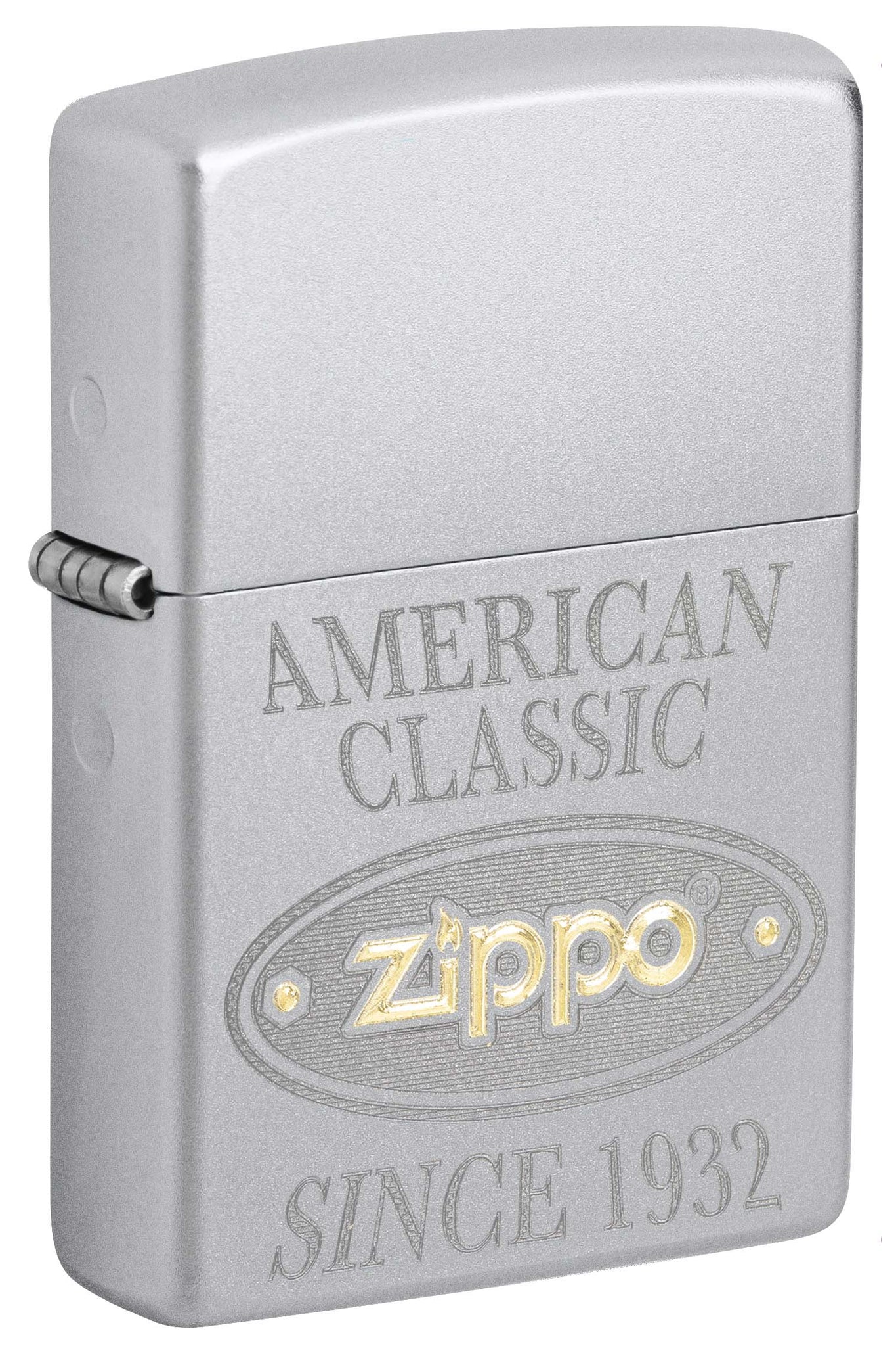 Zippo Lighter: American Classic Since 1932, Engraved - Satin Chrome 81071