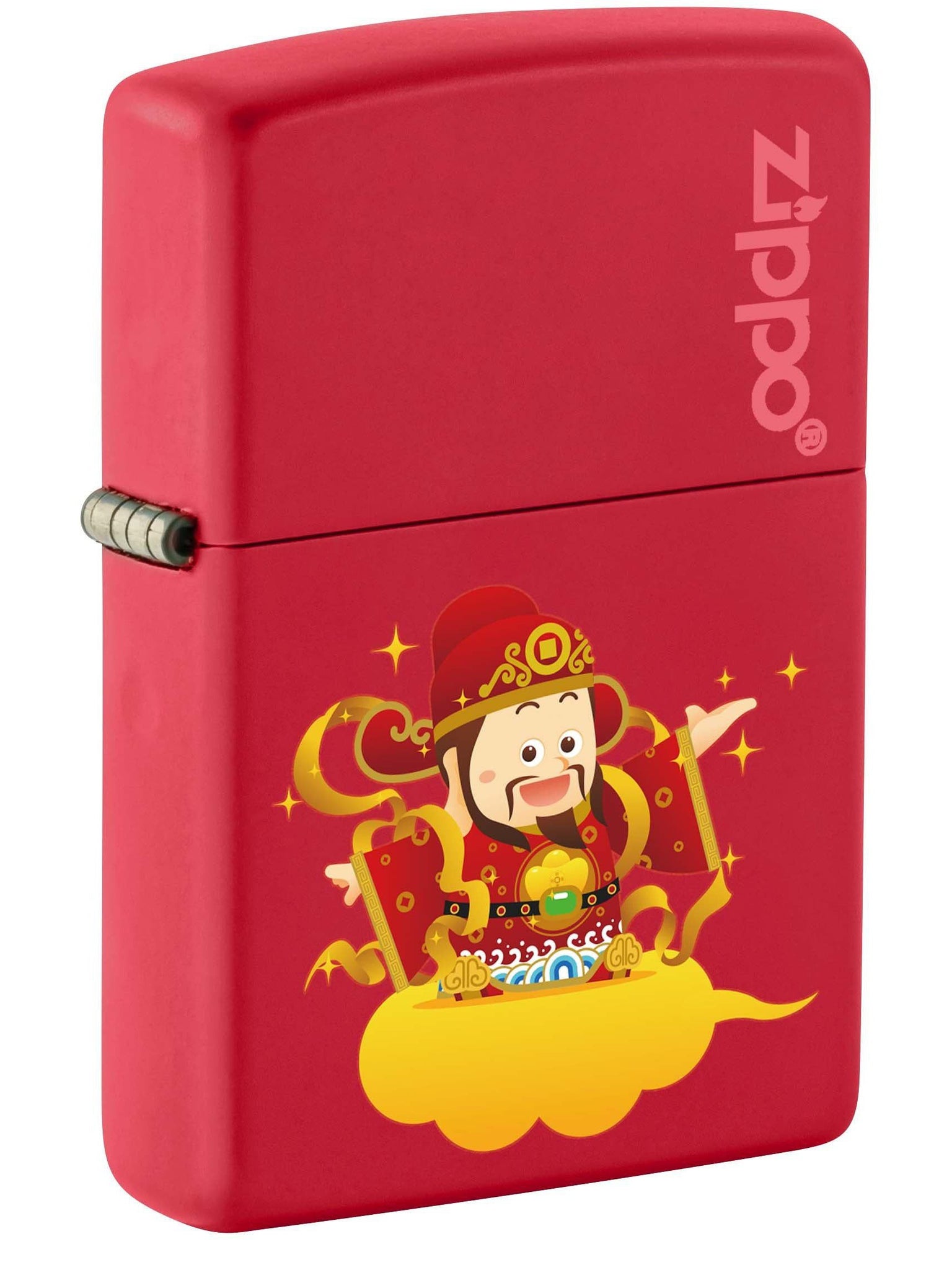 Zippo Lighter: Caishen, God of Wealth - Red Matte 81090