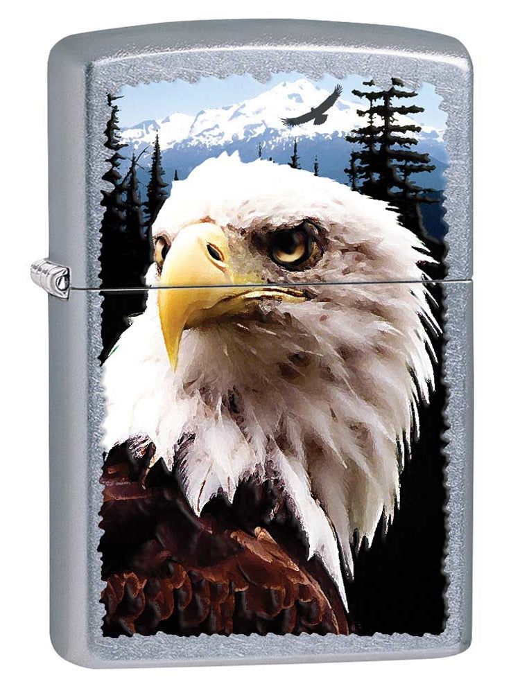 Zippo Lighter: Bald Eagle - Street Chrome 81167