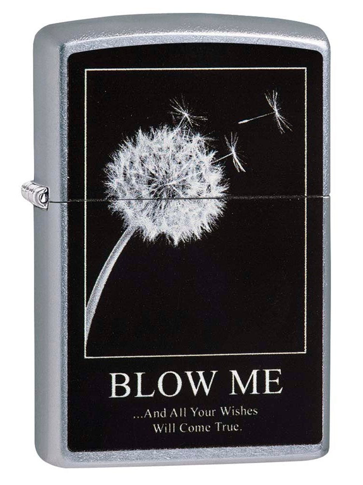 Zippo Lighter: Blow Me, Dandelion - Street Chrome 81183