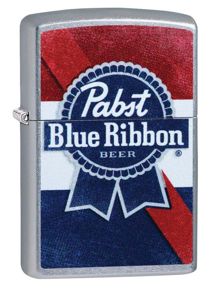 Zippo Lighter: Pabst Blue Ribbon Beer Logo - Street Chrome 81188