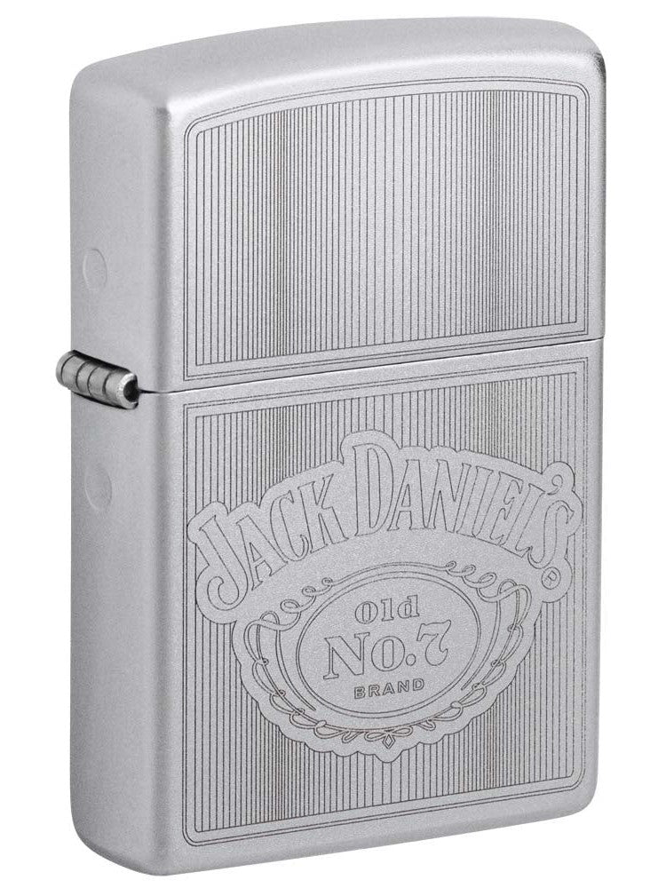 Zippo Lighter: Jack Daniel's Logo Design, Engraved - Satin Chrome 81224