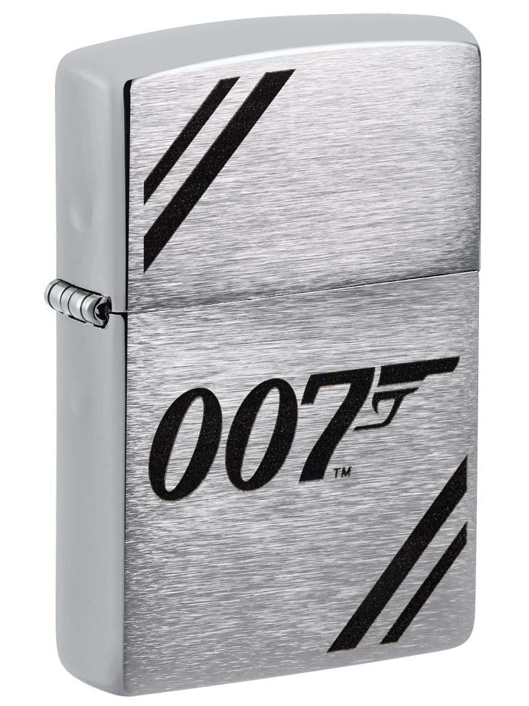 Zippo Lighter: James Bond 007 Logo Design - Brushed Chrome 81229