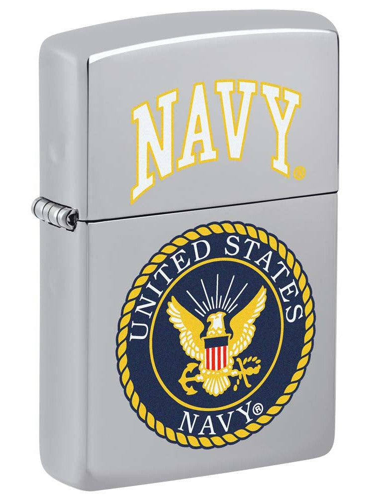 Zippo Lighter: United States Navy Logo - High Polish Chrome 81247