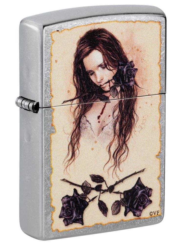 Zippo Lighter: Dark Rose by Victoria Frances - Street Chrome 81259