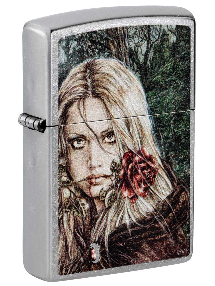 Zippo Lighter: Girl with Rose by Victoria Frances - Street Chrome 81261