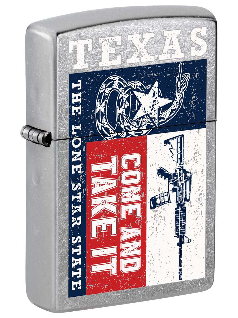 Zippo Lighter: Texas, Come and Take It - Street Chrome 81300