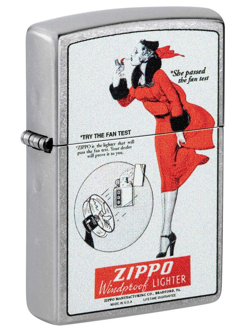 Zippo Lighter: Windy, Zippo Fan Test - Street Chrome 81401