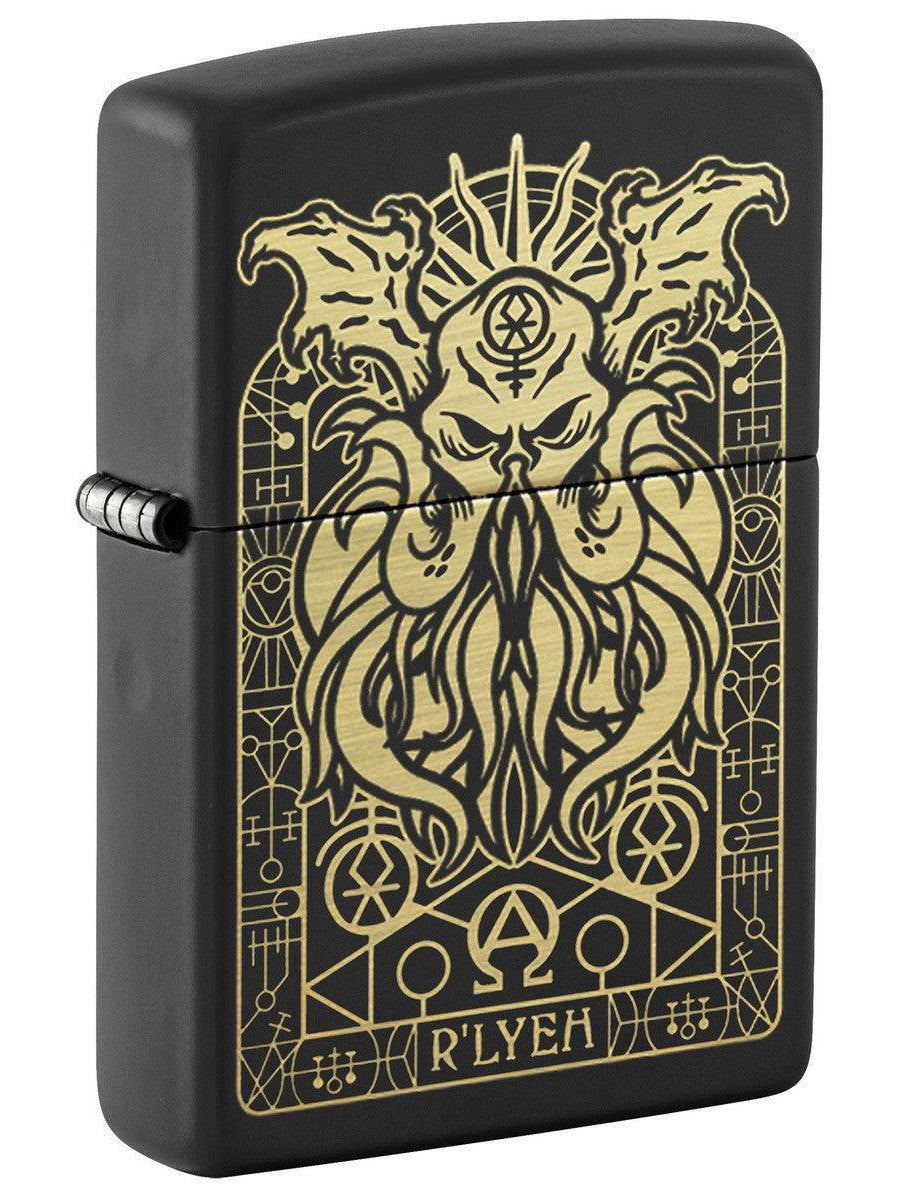 Zippo Lighter: Monster Design, Engraved - Black Matte 81450