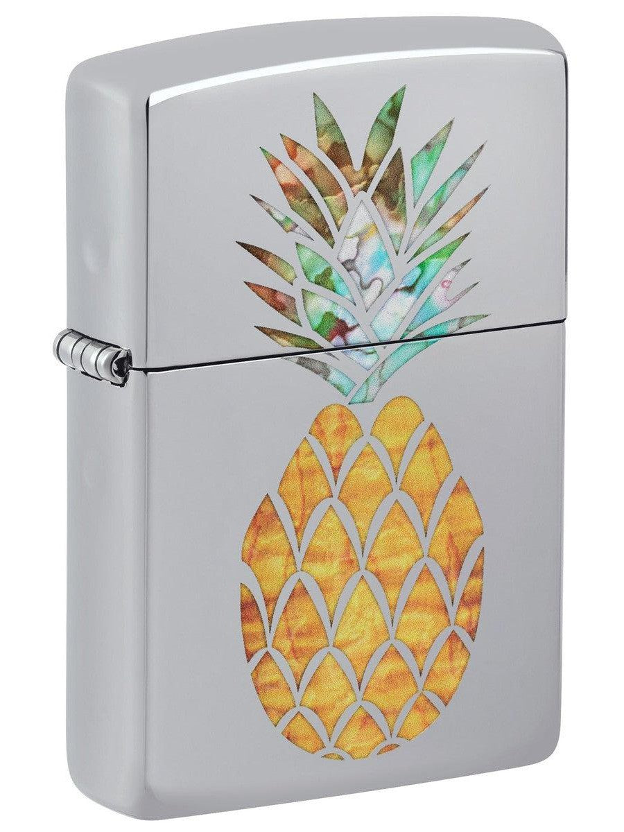 Zippo Lighter: Fusion Pineapple - High Polish Chrome 81463