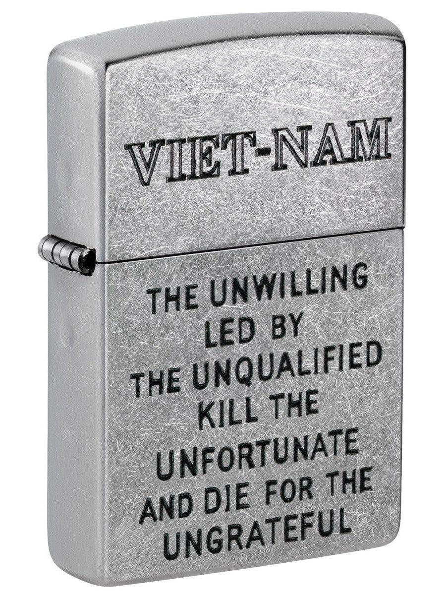 Zippo Lighter: Vietnam Trench Art, Ungrateful - Street Chrome 81471