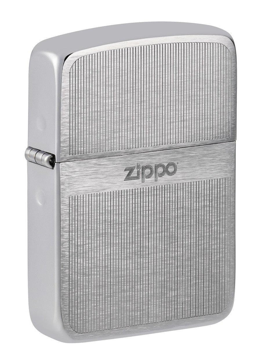 Zippo Lighter: 1941 Replica, Engraved Design - Brushed Chrome 81487