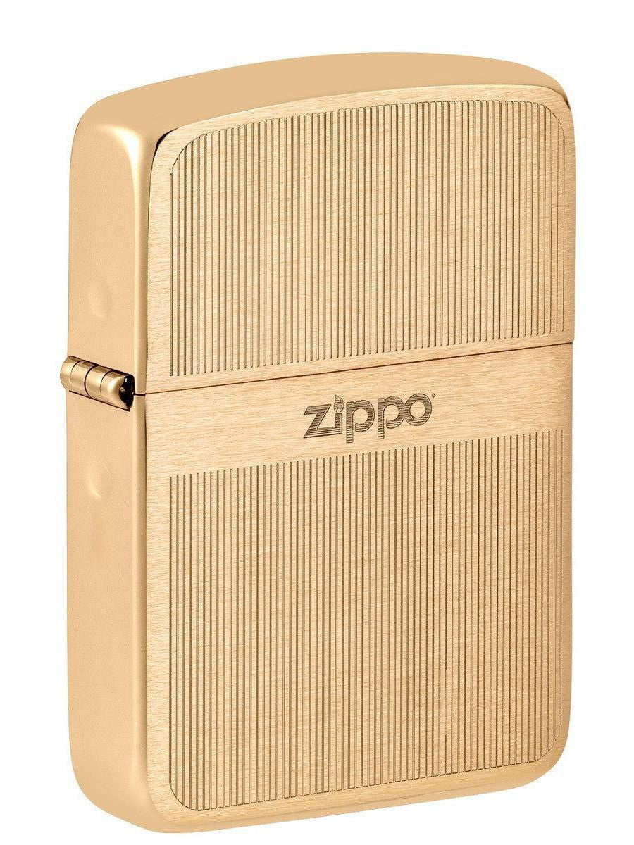 Zippo Lighter: 1941 Replica, Engraved Design - Brushed Brass 81488