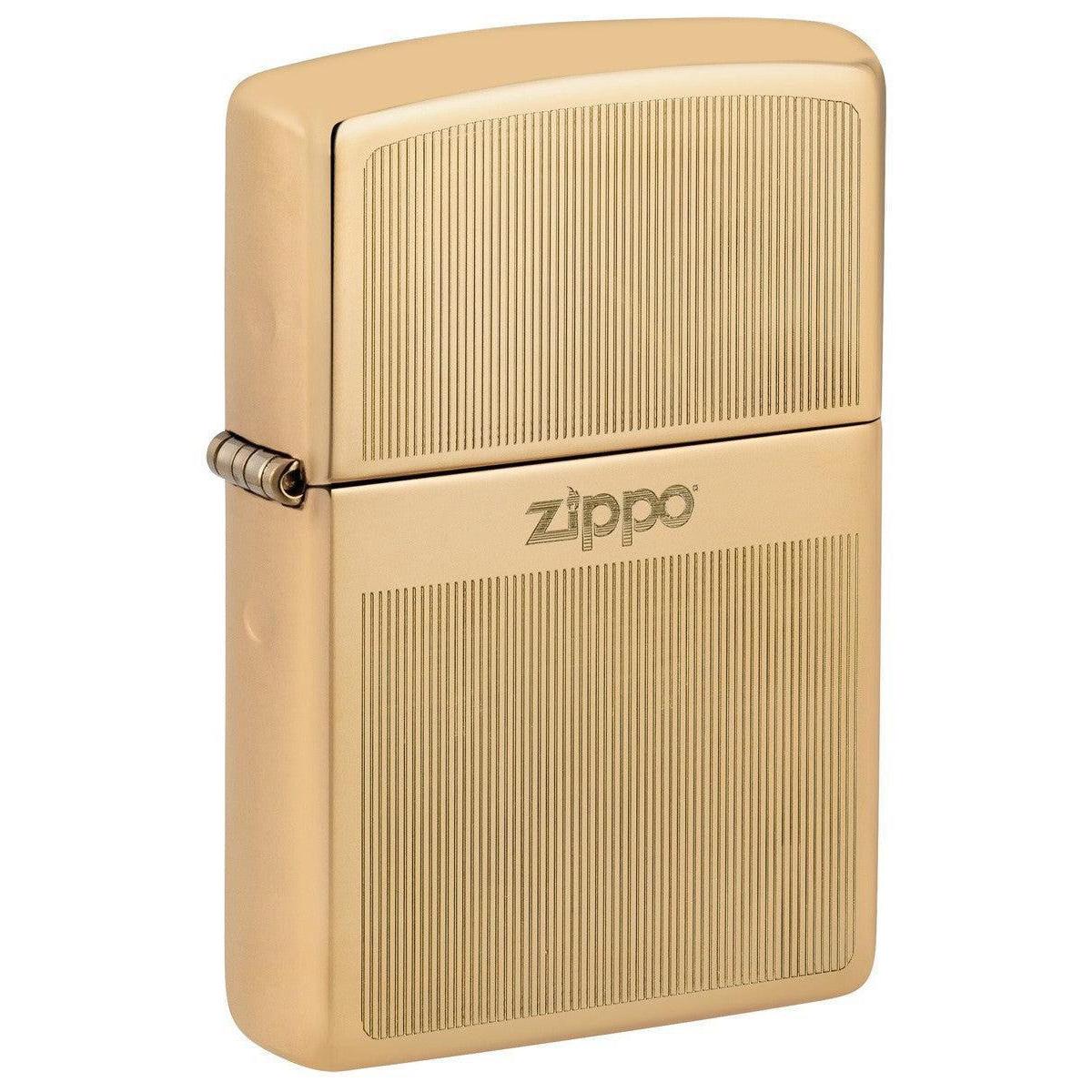Zip Lighthers Zippo Lighter: Engraved Design - High Polish Brass 81491 – Lucas Lighters
