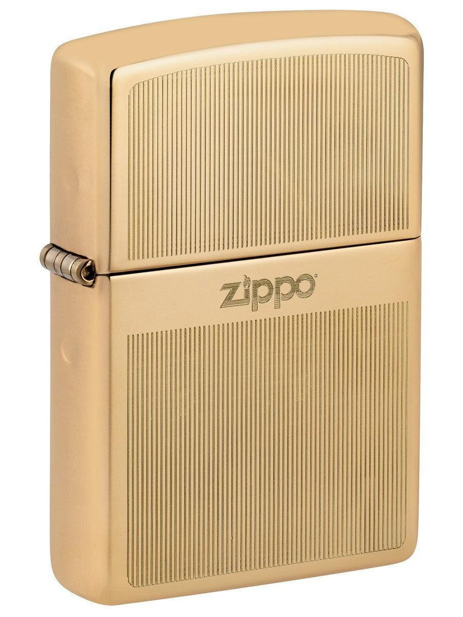 Zippo Lighter: Engraved Design - High Polish Brass 81491